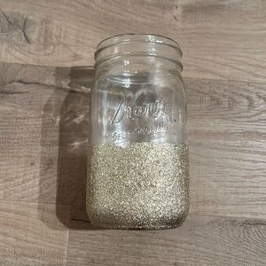 🛍️Gold accent mason jar